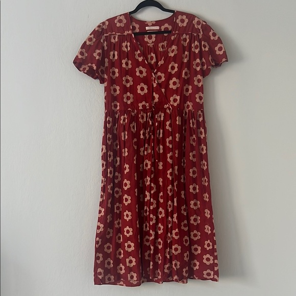 Christy Dawn Red Puff Sleeve Sundress - Picture 1 of 4